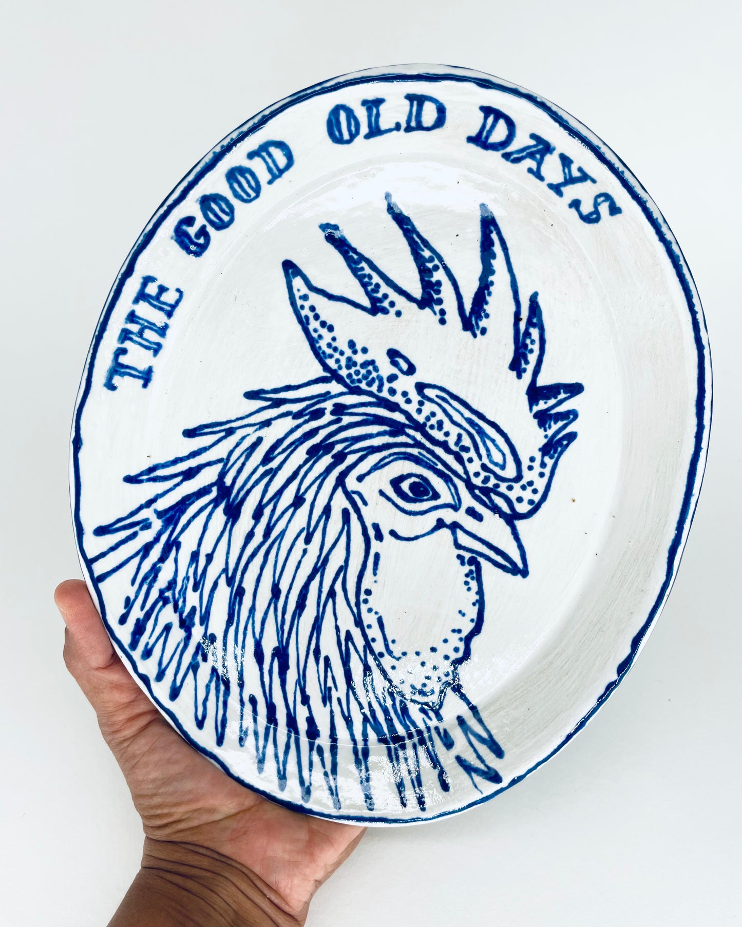 Serving Plate - Medium Size - Rooster, The Good Old Days