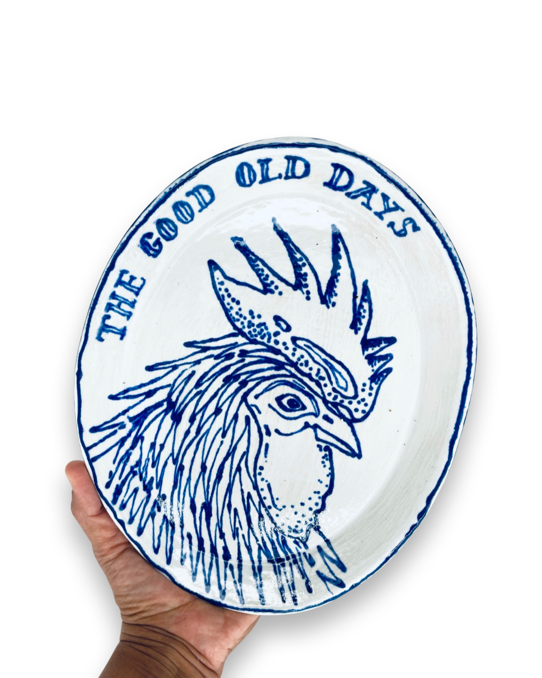 Serving Plate - Medium Size - Rooster, The Good Old Days