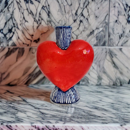 Heart Vase - Straight top.