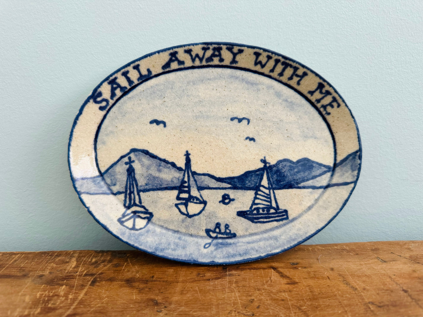 Side Plate, Small Serving Plate, Wall Hanging - Sail Away With Me