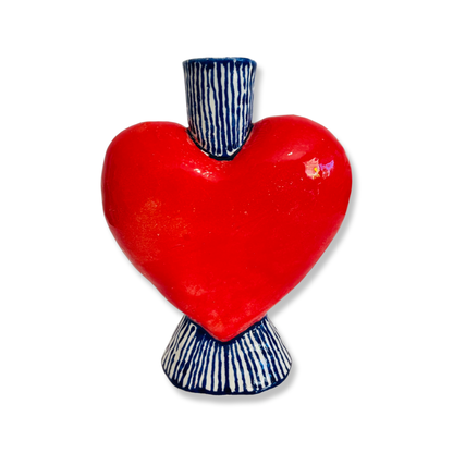 Heart Vase - Straight top.