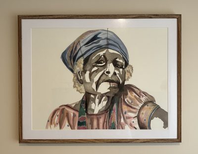 Portrait in a Grey Headwrap